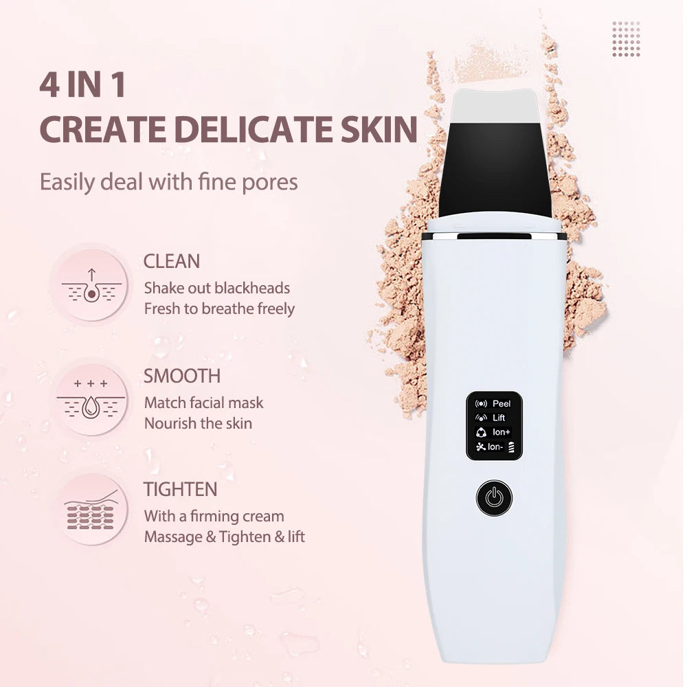 PoreSonic Glow Scrubber – Ultrasonic Facial Pore Cleaner