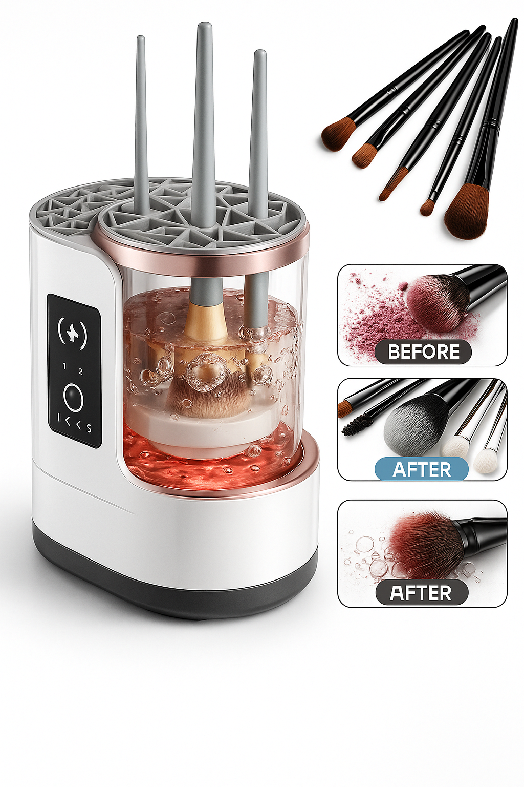 GlamSpin Pro 3-in-1 Brush Cleaner
