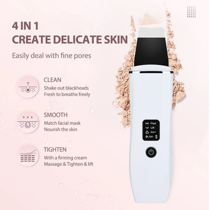 PoreSonic Glow Scrubber – Ultrasonic Facial Pore Cleaner